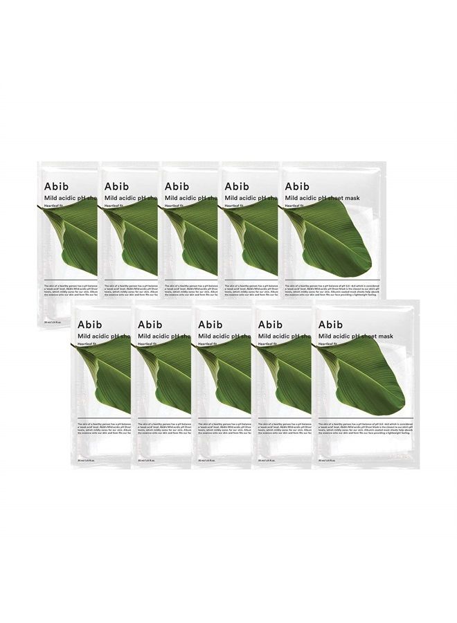 Mild acidic pH sheet mask Heartleaf Fit 30ml (10pcs)