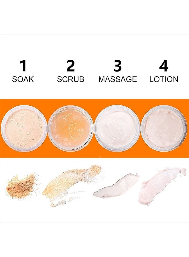 Foot Pedicure Spa Set,Foot Soak Spa Home Pedicure Kit with Bath Salt, Moisturizing Foot Scrub Cream Lotion, Foot Care for Dead Skin, Dry Cracked Feet, Make Baby Soft Feet, 3 Set