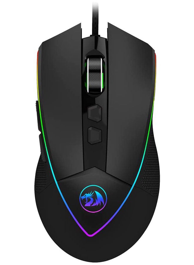 REDRAGON M909 EMPEROR RGB Gaming Mouse - Optical Sensor 12,400 DPI - 7 Programmable Buttons - Software Support