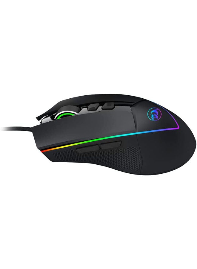 REDRAGON M909 EMPEROR RGB Gaming Mouse - Optical Sensor 12,400 DPI - 7 Programmable Buttons - Software Support