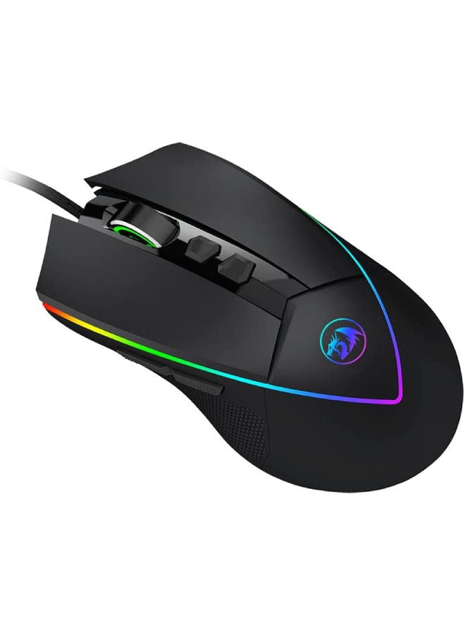 REDRAGON M909 EMPEROR RGB Gaming Mouse - Optical Sensor 12,400 DPI - 7 Programmable Buttons - Software Support