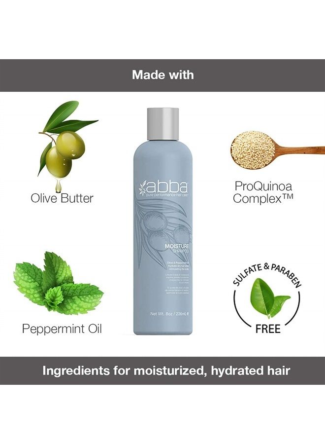 Moisture Shampoo, Olive & Peppermint Oil, 8 Fl Oz