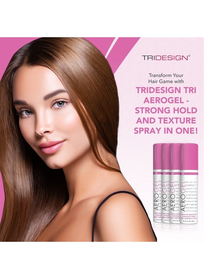 TRI Aerogel Hair Spray - Extra Hold, Free & Clear Hairspray Firm Hold for Women, Travel, Volume Fixer & Non-Sticky Hairspray Essentials, Flexible Bottle, Scented - (3oz, Pack of 4)