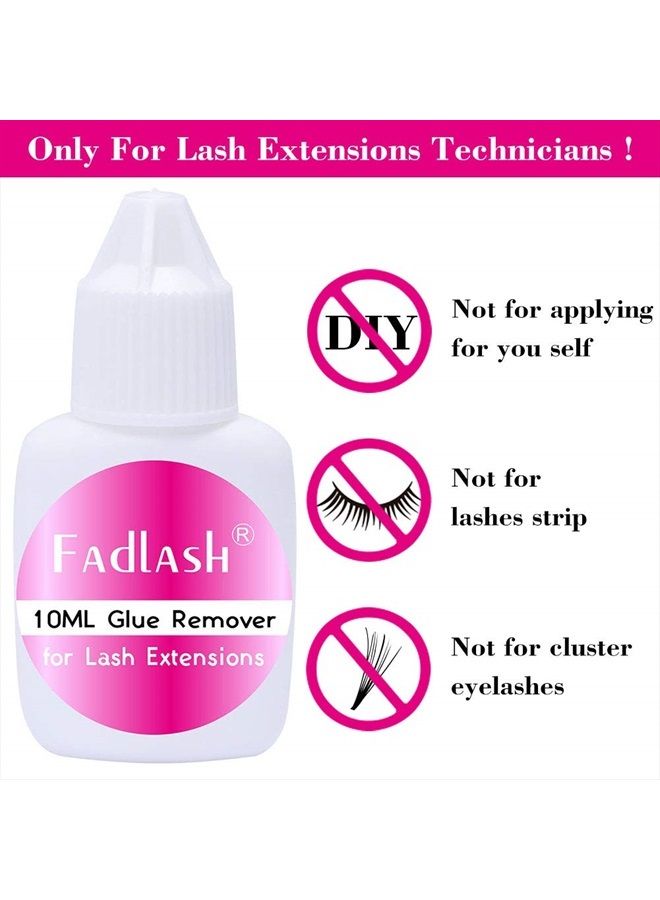 Eyelash Extension Remover Non-irritating Lash Remover for Lash Extensions Fast Action Dissolves Eyelash Remover FADLASH Eyelash Extensions Glue Remover 10ml Gel Remover for Eyelash Extensions