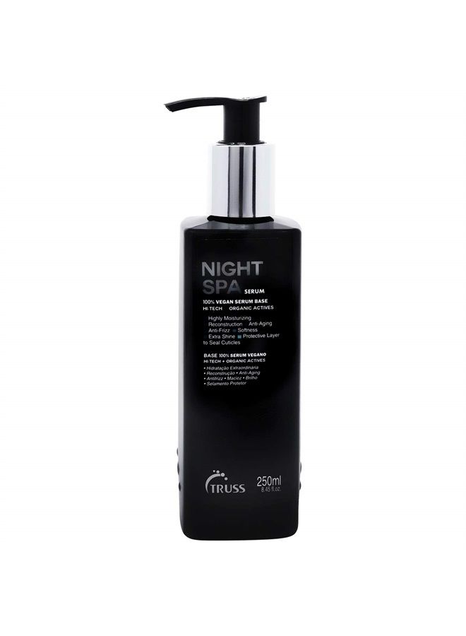 Truss Night Spa Serum - Overnight Hair Treatment - 100% Vegan Wax Base, Organic Actives - Moisturizing, Anti-Aging, Anti-Frizz Formula - Offers Softness, Extra Shine, Seals Hair Cuticle, 8.45 fl. oz.