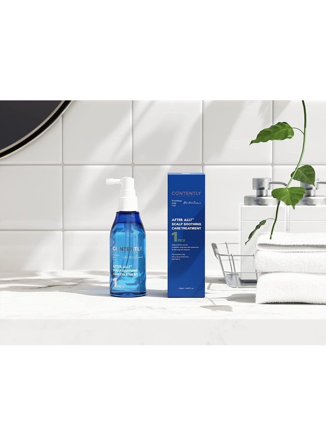 CONTENTLY AFTER ALL! Scalp Soothing Care Treatment | Daily Scalp Cooling Tonic with Probiotics & Ginger Extract For Itchy & Flaky Scalps | 4.06 fl.oz.