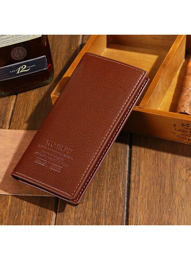 Multifunctional Leather Wallet Brown