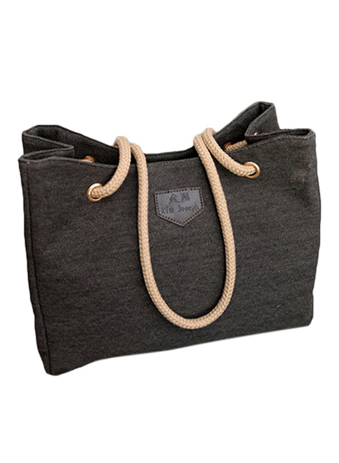 Canvas Shoulder Bag Black