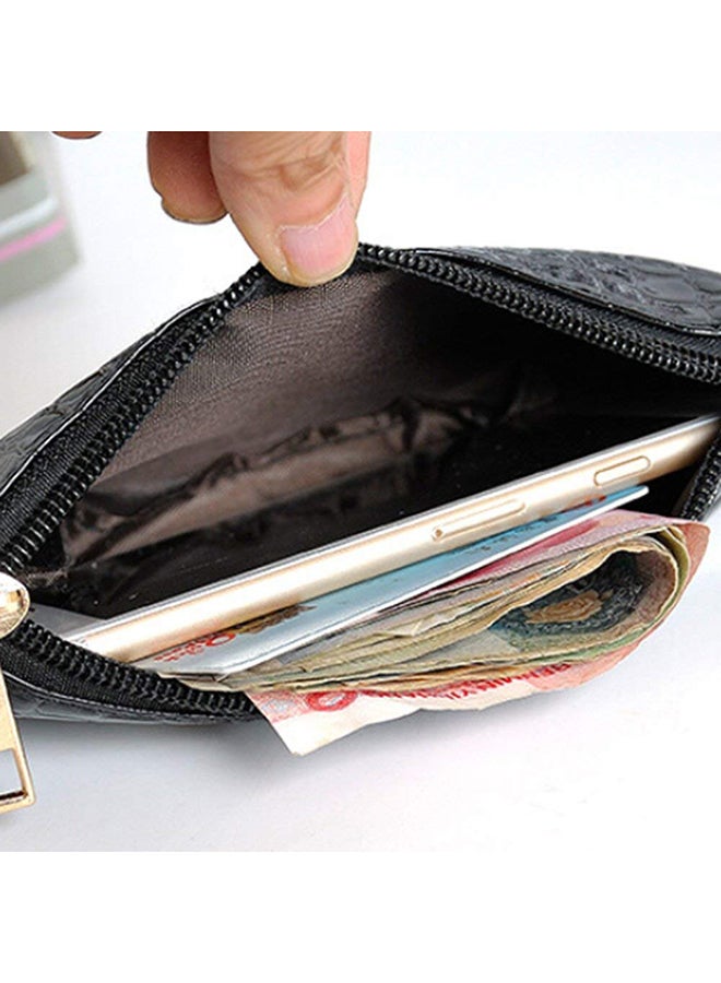 Crocodile Pattern Clutch Black