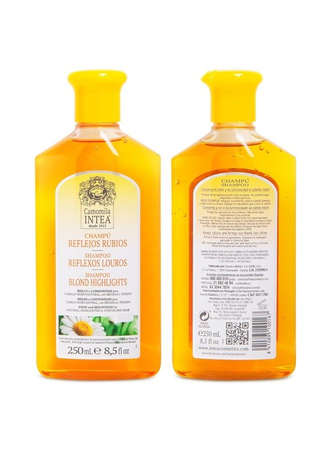 Chamomile Shampoo – Premium Shampoo for Blonde Hair – Non-Ammonia Natural Blonde Brightening Shampoo – Suitable for Natural or Dyed Blonde Hair – Easy Application – 8.5oz