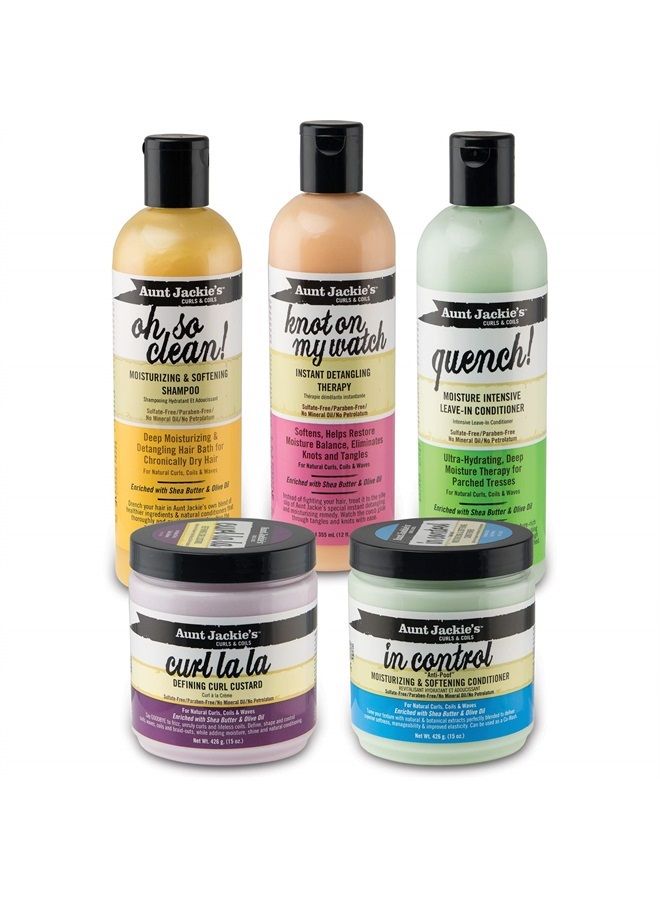 Curls and Coils Oh So Clean Deep Moisturizing and Softening Hair Shampoo for Natural Curls, Coils and Waves, Enriched shea Butter, 16 oz