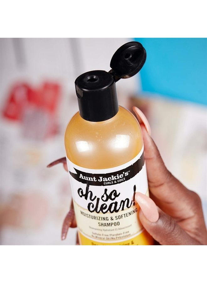 Curls and Coils Oh So Clean Deep Moisturizing and Softening Hair Shampoo for Natural Curls, Coils and Waves, Enriched shea Butter, 16 oz
