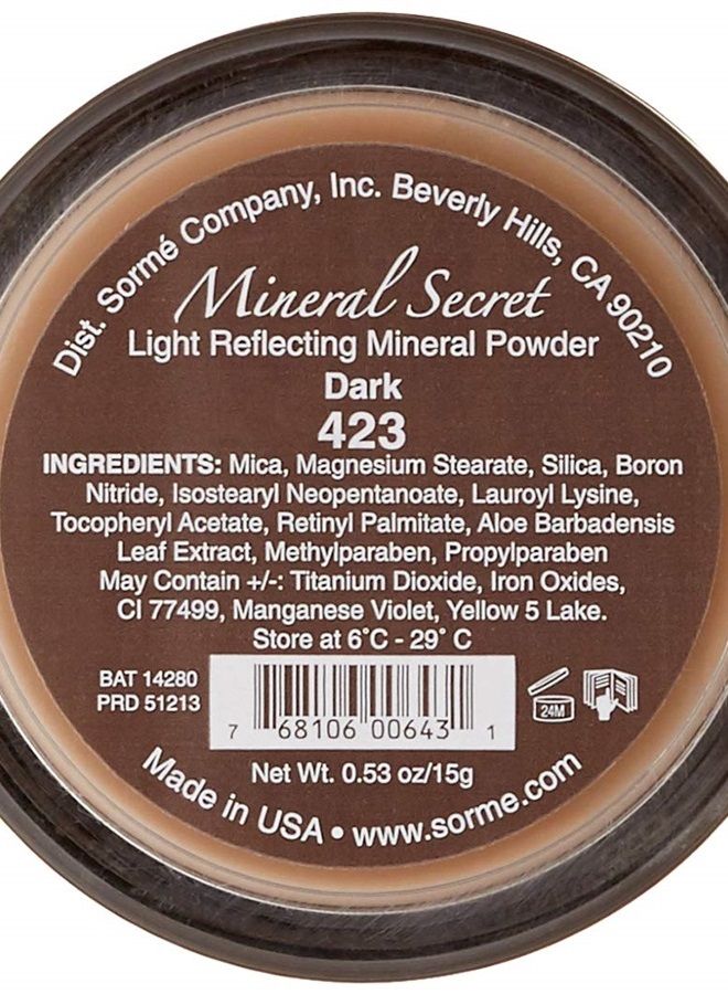 Sorme' Treatment Cosmetics Mineral Secret Light Reflecting Powder, Dark