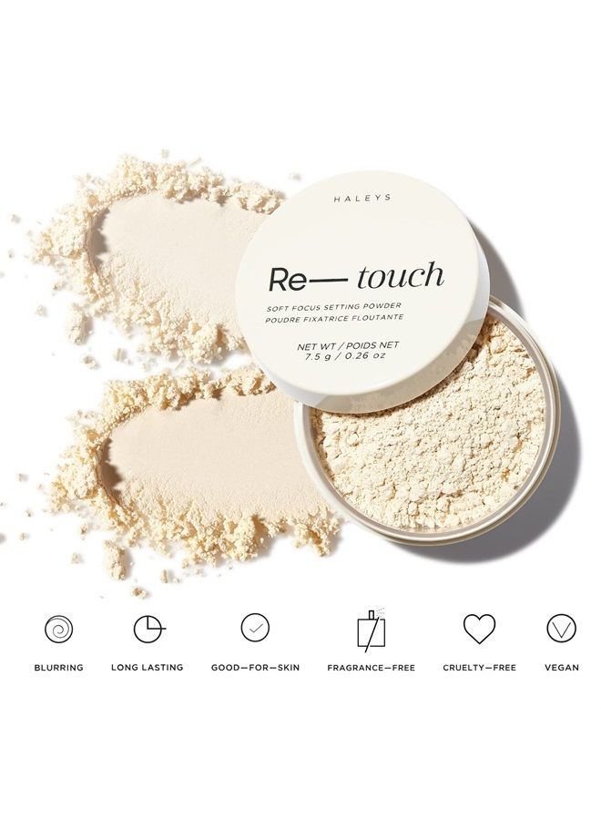 Re-touch Soft Focus Loose Setting Powder (Fair), Skin Perfecting, Longwear, Blurs, Smooths, Nourishes, Ultra-Blurring, Lightweight, Absorbs excess oil, No flashback, for All Skin Types and Tone