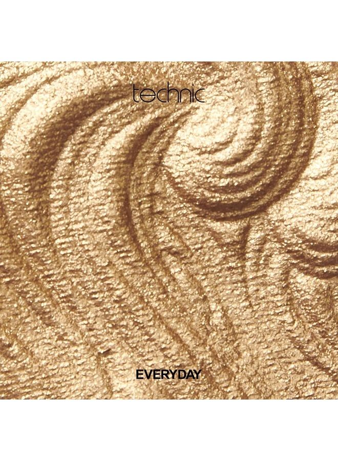 Get Gorgeous Highlighting Powder - Pressed Shimmer Face Makeup Compact for a Golden Glow. Shade: 24CT Gold