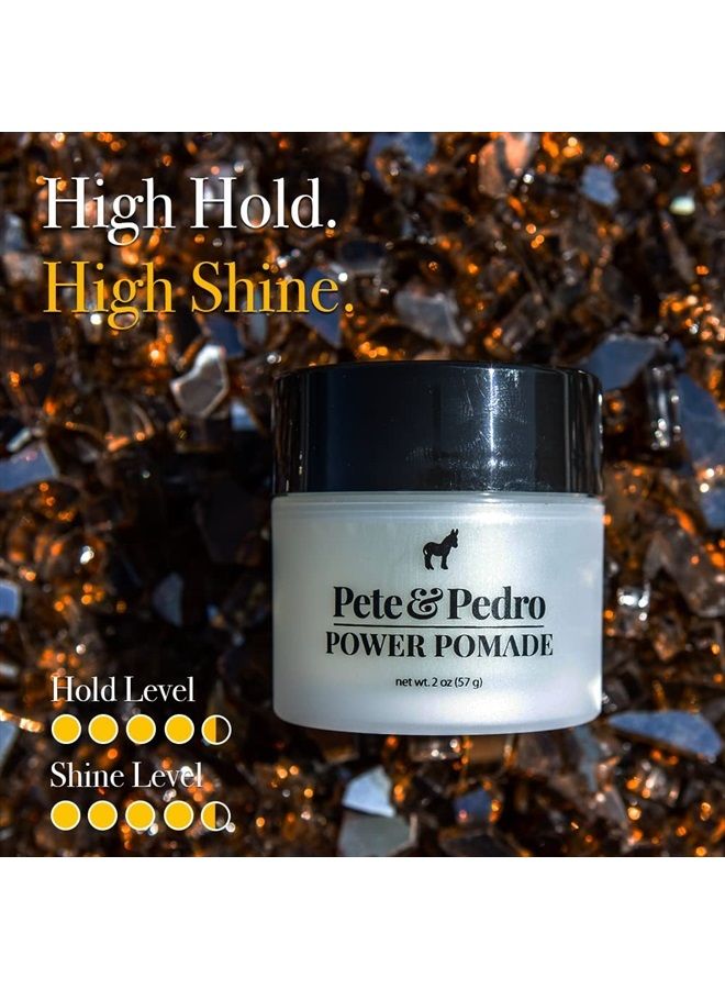POWER POMADE - Hair Styling Strong Pomade for Men | Super High Hold, Super High Shine, and Super High Control | As Seen on Shark Tank, 2 oz.