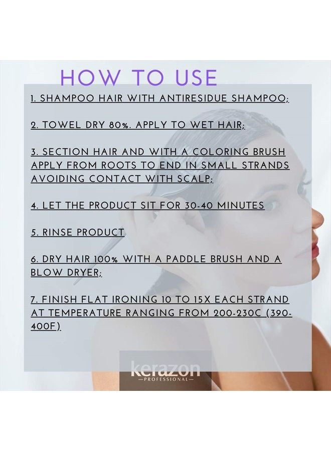Blonde Brazilian Hair Botox Treatment Purple Mask Platinum Effect & Silver Hair Providing Smoothing, Deep Hydration, Anti-Brass, Shine, Softness, Volume & Frizz Control. Packaging may vary.