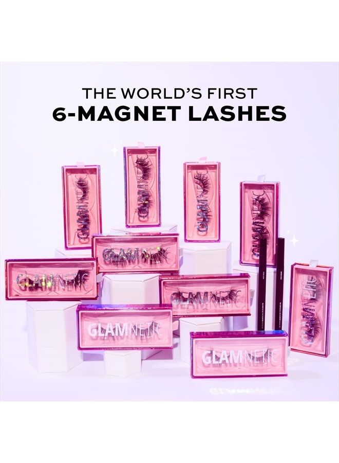 Magnetic Eyelashes - Virgo | Short Magnetic Lashes, 60 Wears Reusable Faux Mink Lashes Natural Look - 1 Pair