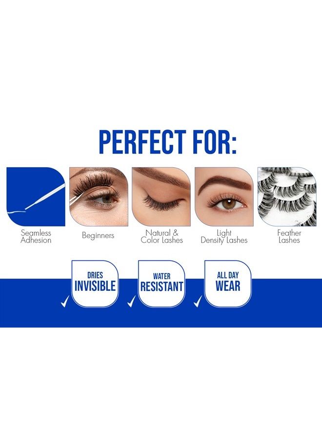 DUO Strip Eyelash Adhesive Clear, for Fake Strip Lash, 0.5 oz, 1-Pack