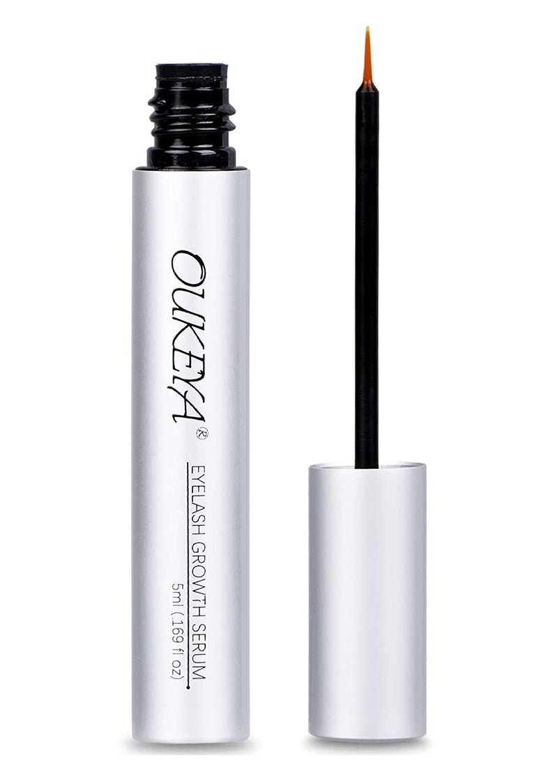 Eyelash Growth Serum Effective Eyelash Serum for Longer Thicker Eyelashes and Brows with a powerful hypoallergenic formula that is safe and non-irritating (5ml)