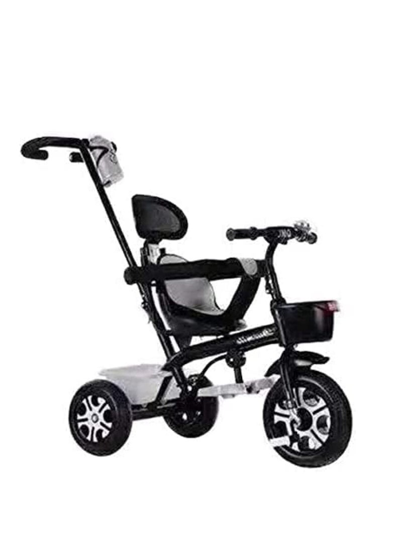 Black Color Kids Tricycle For 1 To 6 Years Old Baby Trike Kid's Ride On Tricycle With Push Bar 3 Wheels Bike For Boys and Girls