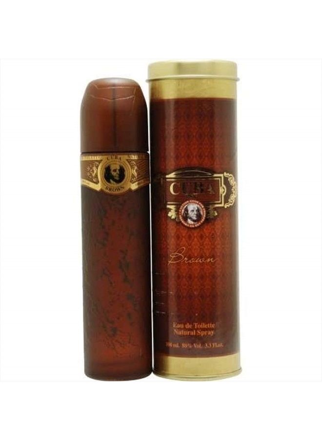 Brown By Cuba For Men Edt Spray 3.3 Oz , brown