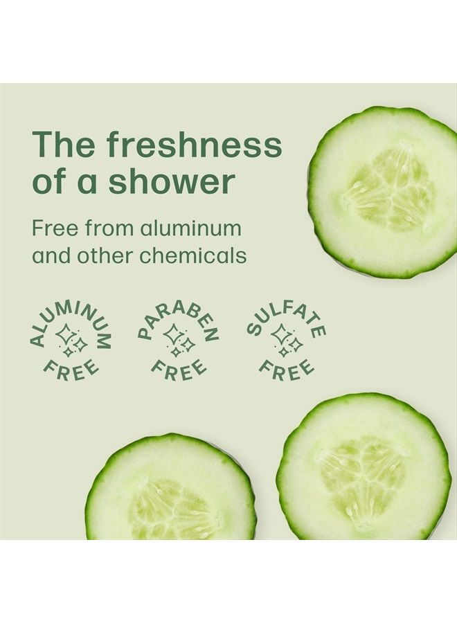 Refresh Deodorant Wipes - A Fresh Start When You're On the Go - Aluminum, Paraben, and Sulfate Free - Cucumber Scent - 50 Individually Wrapped Wipes