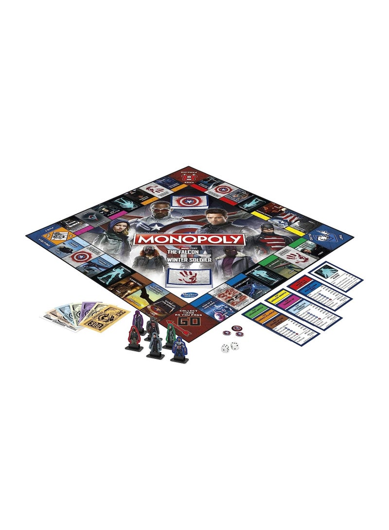 MONOPOLY: Marvel Studios' The Falcon and The Winter Soldier Edition Board Game for Marvel Fans, Game