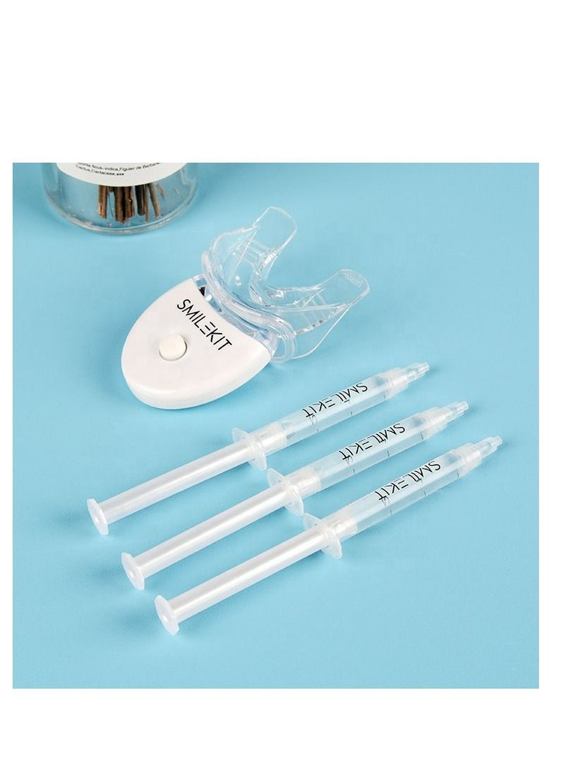 Teeth Whitening Kit (In White Box) Teeth Whitening Gel 5X LED Accelerator Light Tray Teeth Whitener Whitening Brightening Stain & Plaque Removal Unisex