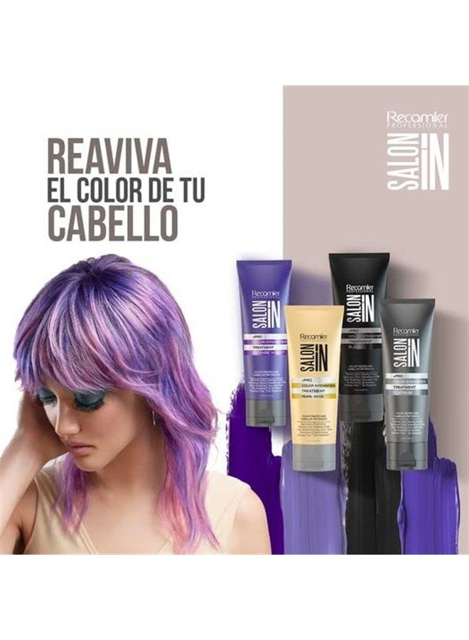 Recamier Saloon In Pro Color Intensifier Platinum Treated Hair Revives Color Enhances Shine Tone Restoring No Ammonia | SalonIn Tratamiento Cabellos Tinturados Tono Sobre Tono No Amoníaco 8.45Oz-250ml