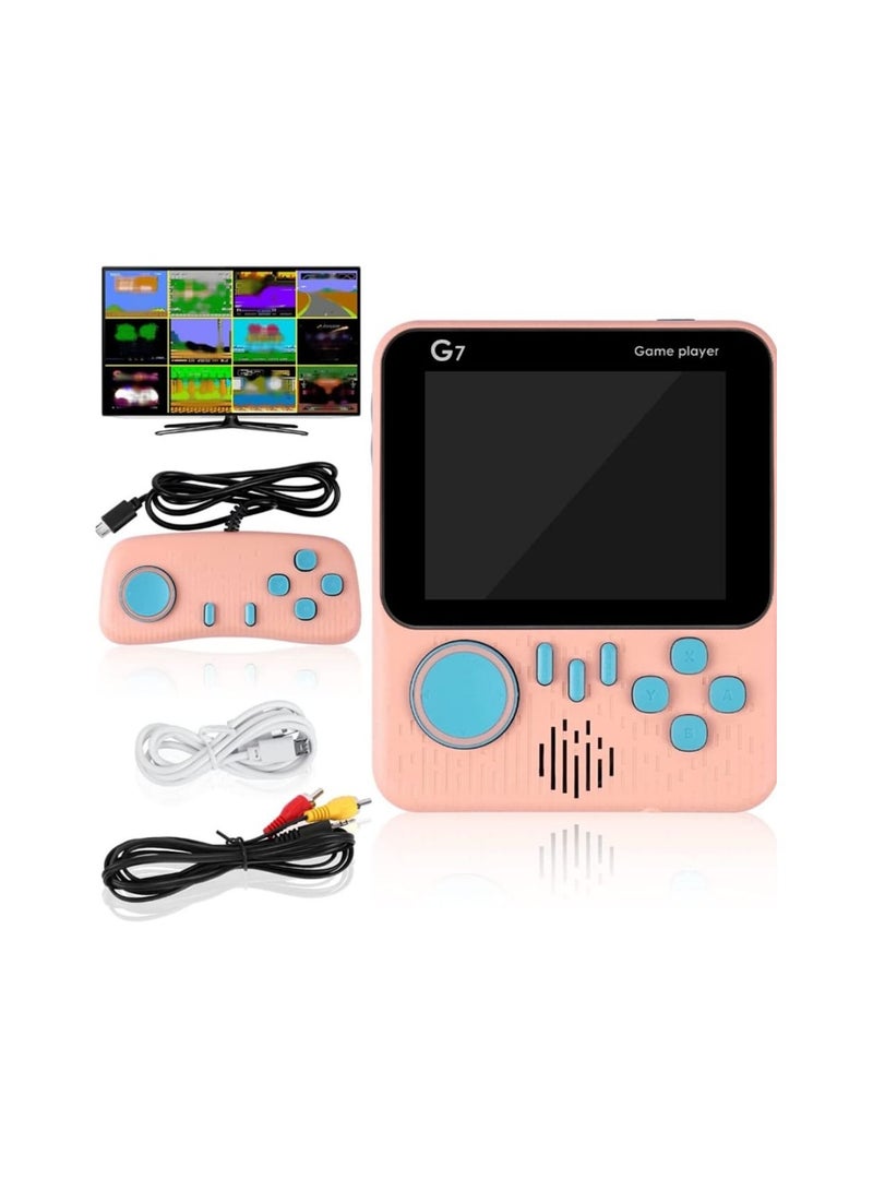 G7 Ultra-thin Mini Retro Handheld Portable Game Console 3.5-Inch LCD Color Screen Built-In 666 Game with Inbuilt Speaker Connect with TV Gameboy Best Gifts for Kids Game Box (colour per as available)