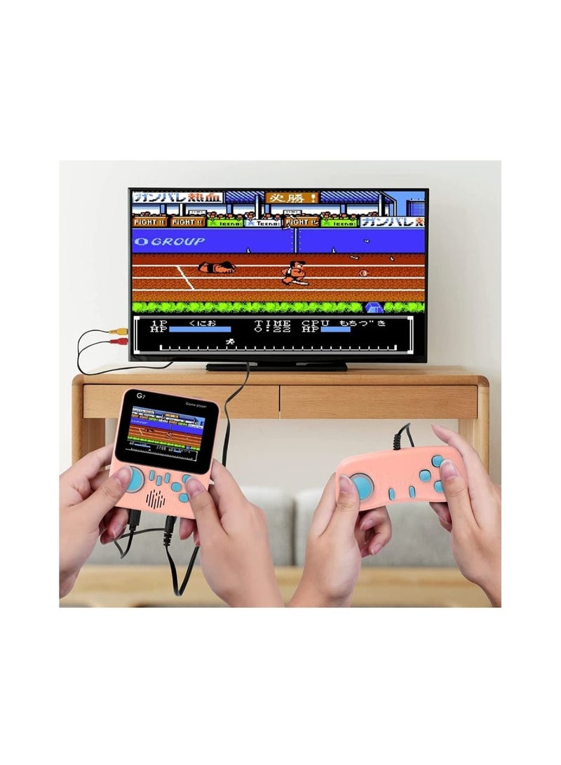 G7 Ultra-thin Mini Retro Handheld Portable Game Console 3.5-Inch LCD Color Screen Built-In 666 Game with Inbuilt Speaker Connect with TV Gameboy Best Gifts for Kids Game Box (colour per as available)