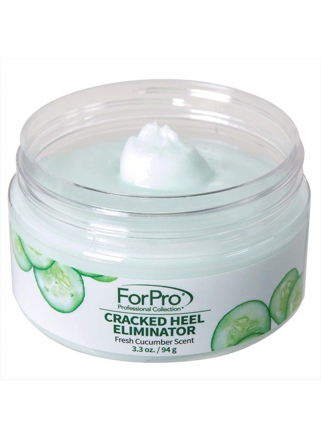ForPro Cracked Heel Eliminator, Fresh Cucumber Scent, Intensive Repair Treatment for Rough, Dry & Cracked Heels, Reduces Calluses & Skin Build Up, 3.3 oz.