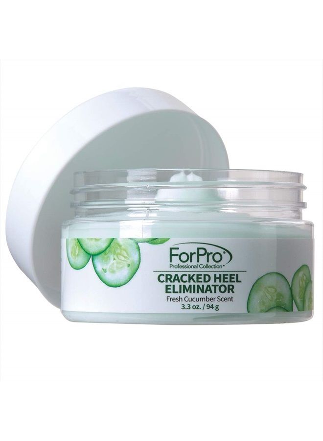 ForPro Cracked Heel Eliminator, Fresh Cucumber Scent, Intensive Repair Treatment for Rough, Dry & Cracked Heels, Reduces Calluses & Skin Build Up, 3.3 oz.
