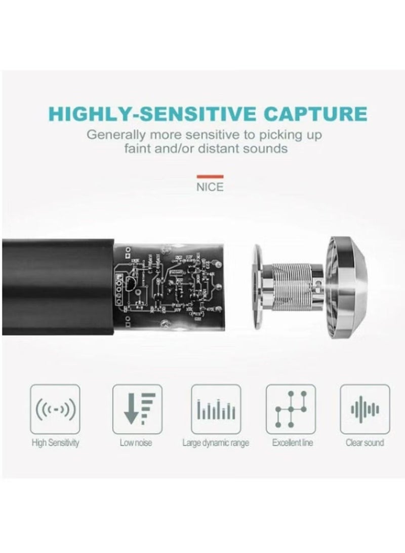 Mike Music Multifunctional Live V9 Sound Card and BM800 Suspension Microphone Kit Broadcasting Condenser Microphone Set Intelligent Webcast Live Sound Card for Computers and Mobilephone (v9, Black)