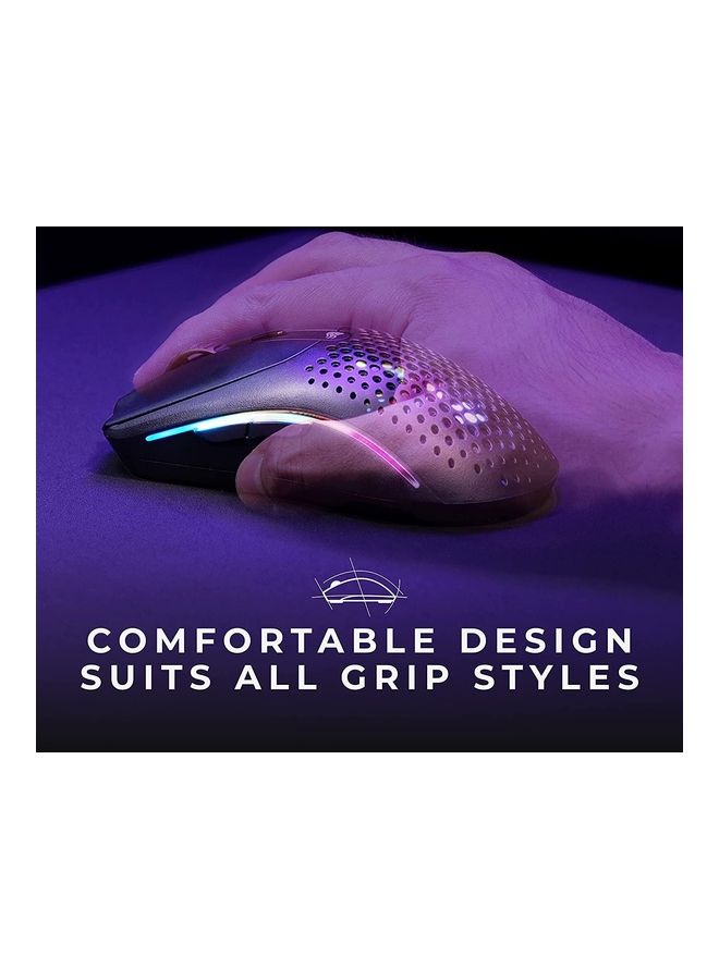 Model O 2 Wireless RGB Gaming Mouse, Ultralight 68-gram Weight, 26,000 DPI BAMF 2.0 Sensor, Hybrid 2.4 Ghz / BT, 210-hour Max Battery Life, Vibrant RGB Lighting, Black | GLO-MS-OWV2-MB