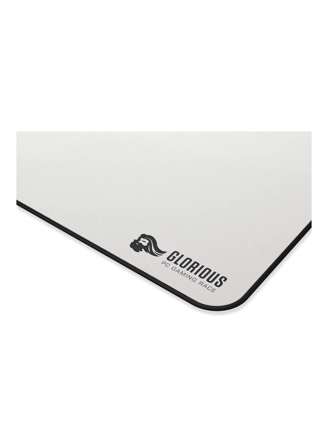 Glorious 3XL Extended Gaming Mouse Mat/Pad - Large, Wide (3XL Extended) White Cloth Mousepad, Stitched Edges | 24