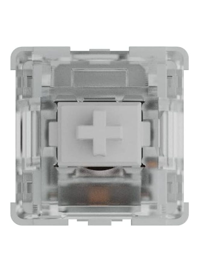Gateron Clear Mechanical Keyboard Switches (120 Pack) - Ultra-Light Linear For Rapid Typing & Gaming - 35G Actuation Force