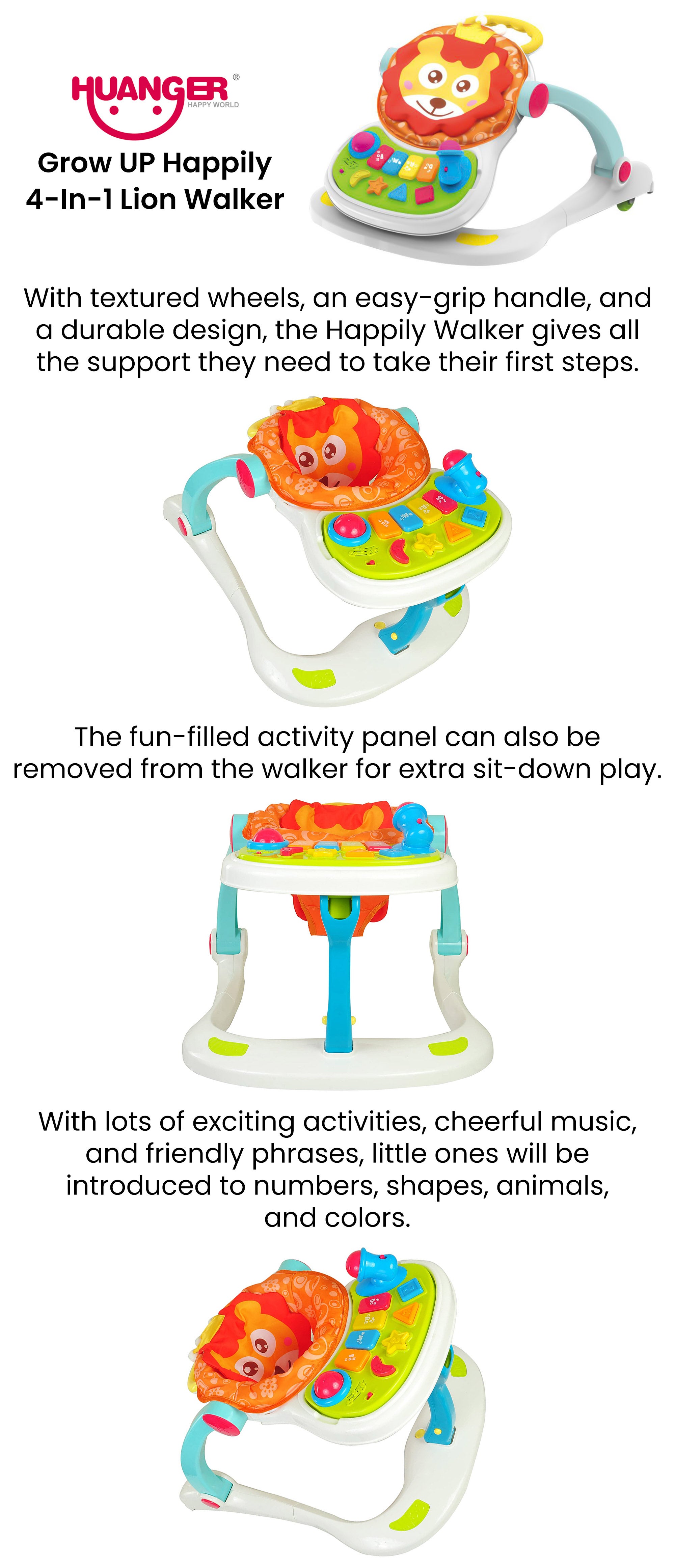 Foldable Portable Entertainer Unique Detailed Design Sturdy And Durable Lion Walker