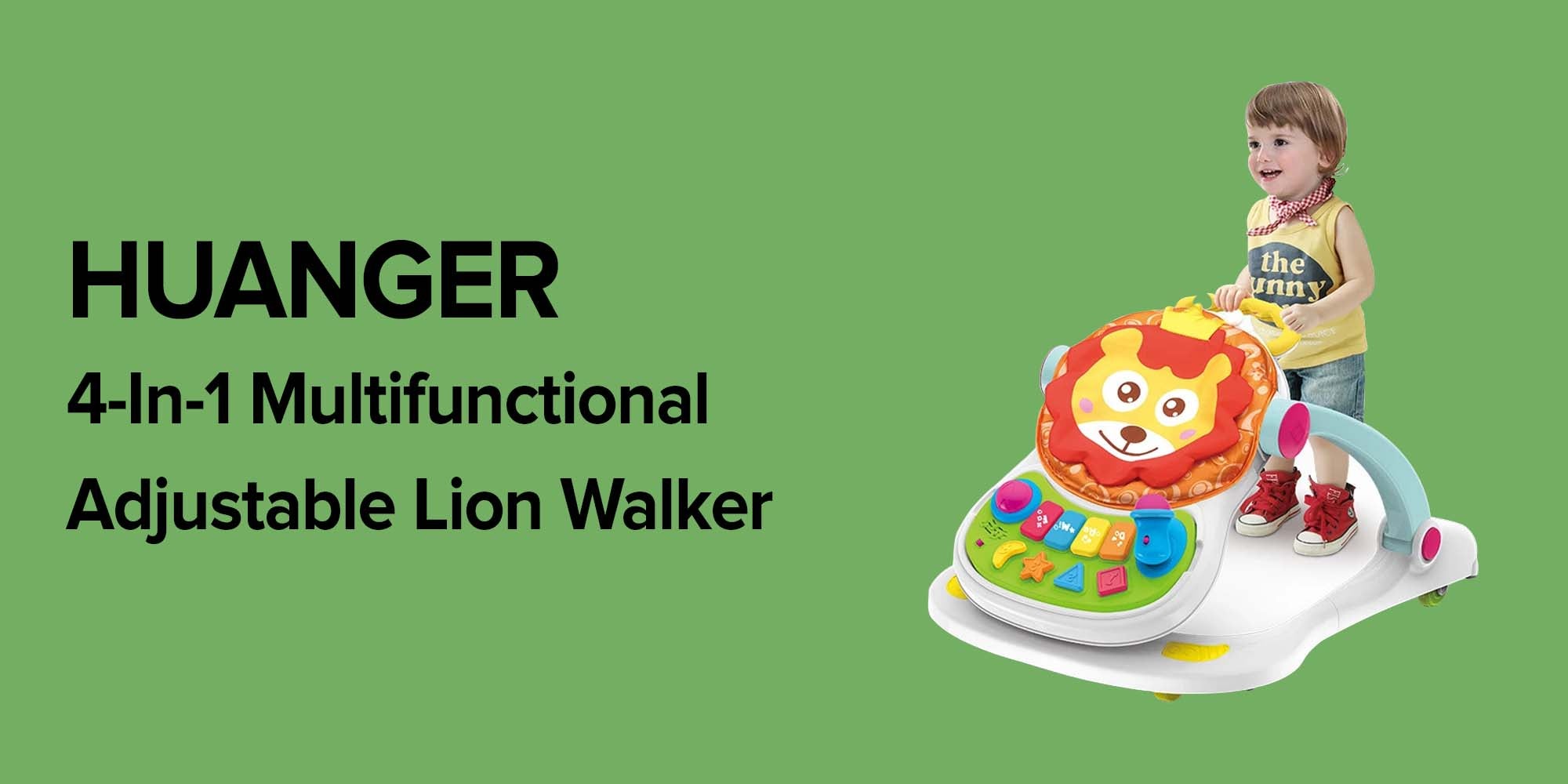 4-In-1 Multifuntional Adjustable Entertainer Detailed Designed Lion Walker