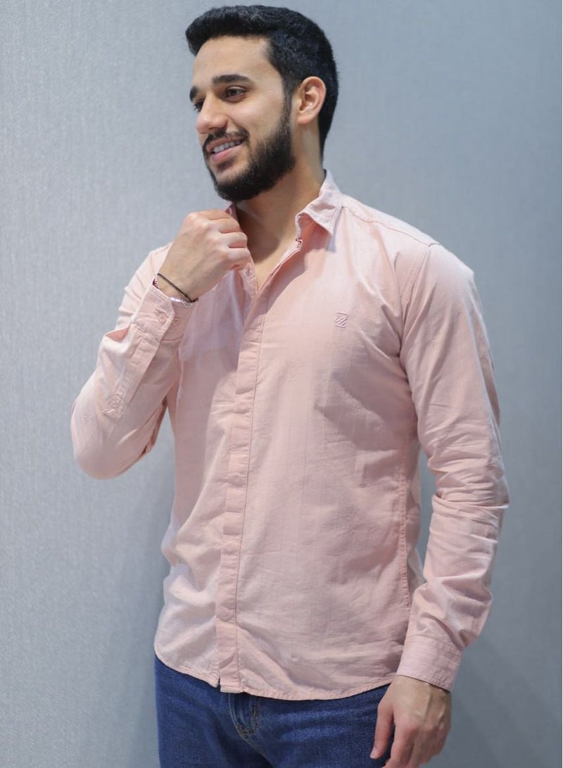 Men's Casual Shirt - Light Pink