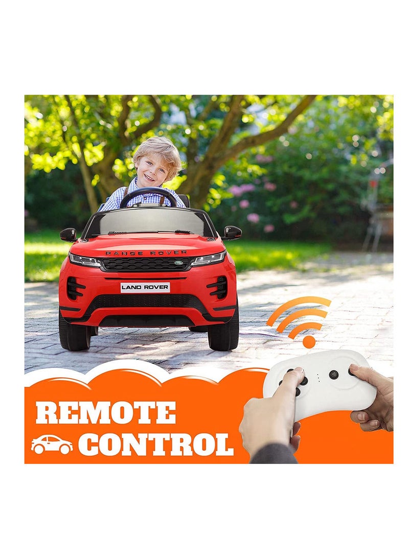 Range Rover Evoque Licensed Electric Car, 12V Ride On Car With Remote Control For Kids - Red