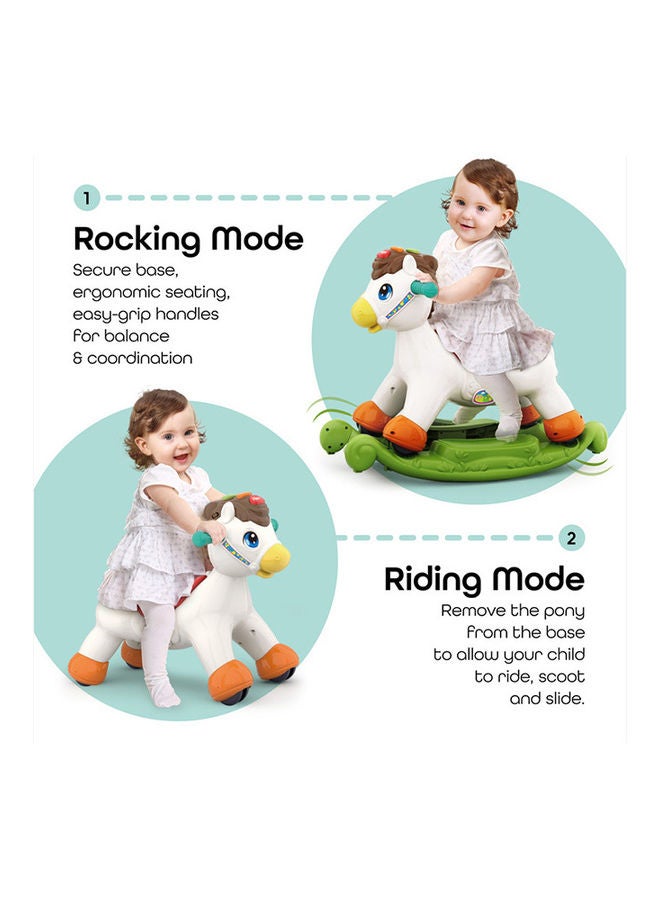My Pony Kids Toy 2 In 1 Ride On Rolling Rocking Horse 62x29x37cm