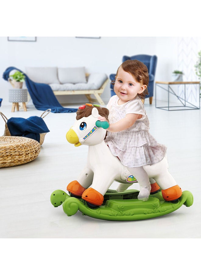 My Pony Kids Toy 2 In 1 Ride On Rolling Rocking Horse 62x29x37cm