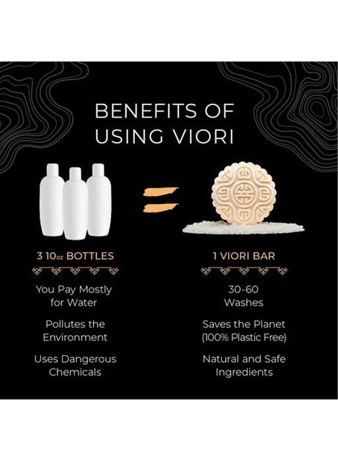 Shampoo Bar, Terrace Garden - Handcrafted with Longsheng Rice Water & Natural Ingredients - Sulfate-free, Paraben-free, Cruelty-free, Phthalate-free, pH balanced 100% Vegan, Zero-Waste