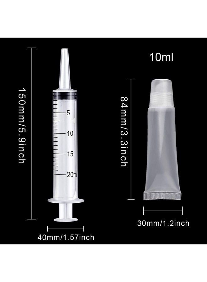 22 Packs Lip gloss Empty Tubes Containers(10ml)，Travel empty bottle，Refillable Soft Cosmetic Squeeze Tubes For Women &Girls DIY Lip Gloss Cosmetics