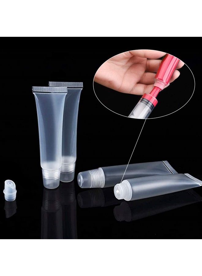 22 Packs Lip gloss Empty Tubes Containers(10ml)，Travel empty bottle，Refillable Soft Cosmetic Squeeze Tubes For Women &Girls DIY Lip Gloss Cosmetics