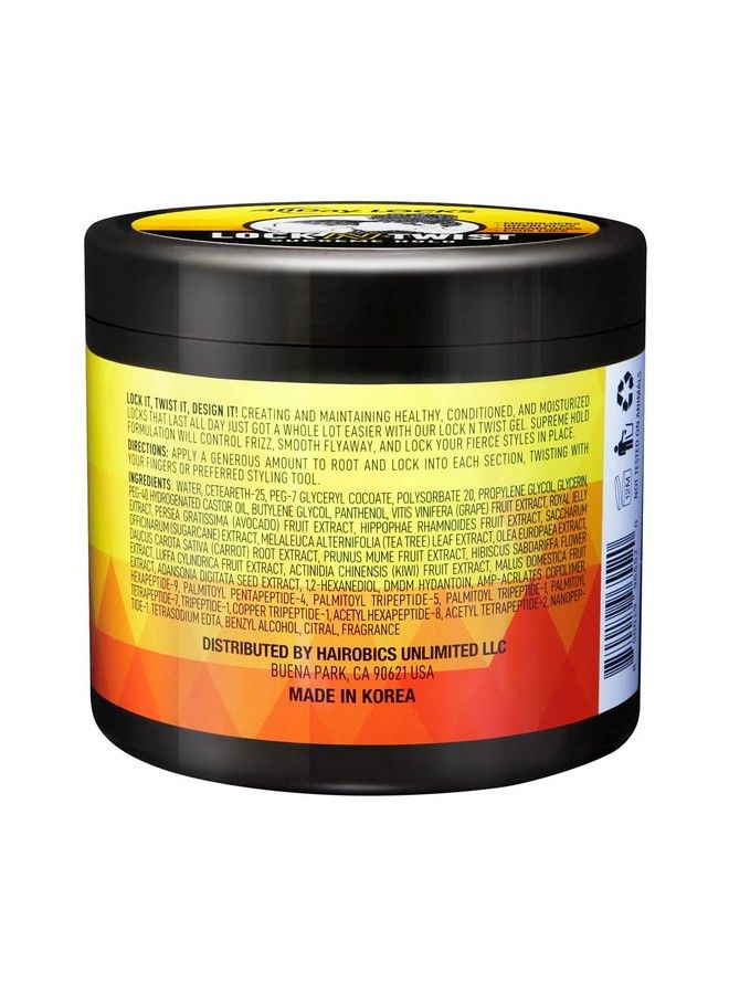 Lock N Twist | Locking Gel Retwist Locks Supreme Hold | Smooths & Tames Frizz Flake Free Soft Finish | 15 Oz