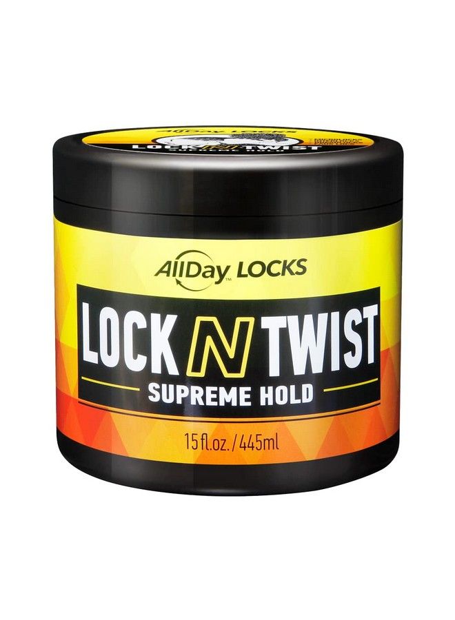 Lock N Twist | Locking Gel Retwist Locks Supreme Hold | Smooths & Tames Frizz Flake Free Soft Finish | 15 Oz