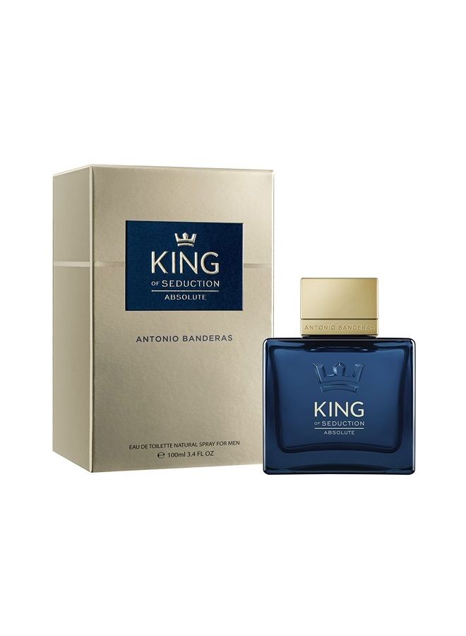 Perfumes - King of Seduction Absolute - Eau de Toilette for Men - Long Lasting - Fresh, Masculine and Elegant Fragance - Woody and Moss Notes - Ideal for Day Wear - 3.4 Fl Oz